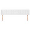 vidaXL T&ecirc;te de lit avec oreilles Blanc 163x16x78/88 cm Similicuir