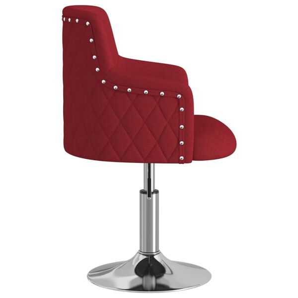 vidaXL Chaise &agrave; manger Rouge bordeaux Tissu