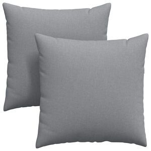 vidaXL Coussins de canap&eacute; 2 pcs Gris clair 60 x 60 cm tissu