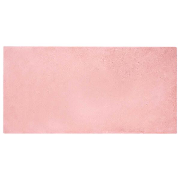 vidaXL Tapis en Fourrure Synthétique de Lapin Olite Rose 100 x 200 cm