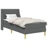 vidaXL Cadre de lit avec matelas avec t&ecirc;te de lit Polyester