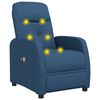 vidaXL Fauteuil de massage Bleu Tissu