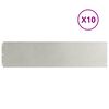 vidaXL Bordure de Pelouse 10 pc 25 x 103 cm Acier inoxydable Argent&eacute;