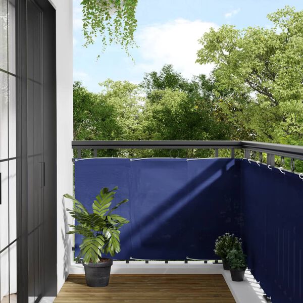 vidaXL &Eacute;cran de balcon bleu 90x1000 cm 100% polyester oxford