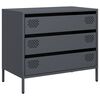 vidaXL Buffet anthracite 68x39x58,5 cm acier lamin&eacute; &agrave; froid
