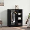 vidaXL Armoire avec &eacute;tag&egrave;re avec stockage Ch&ecirc;ne noir 77 x 48 x 102 cm