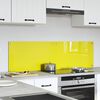 vidaXL Protection de cuisine 2 pcs Jaune 70 x 40 cm verre tremp&eacute;