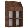 vidaXL Porte-revue pour enfants Ch&ecirc;ne marron 71x30x114 cm