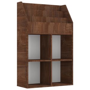 vidaXL Porte-revue pour enfants Ch&ecirc;ne marron 71x30x114 cm