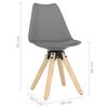 vidaXL Chaises pivotantes &agrave; manger lot de 6 gris PP