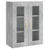vidaXL Buffet haut Gris b&eacute;ton 69,5x34x180 cm Bois d'ing&eacute;nierie