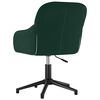 vidaXL Chaises pivotantes à manger lot de 2 Vert foncé Velours