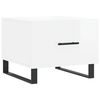 vidaXL Tables basses 2 pcs blanc brillant 50x50x40cm bois d'ing&eacute;nierie