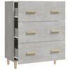 vidaXL Buffet Gris b&eacute;ton 70x34x90 cm Bois d'ing&eacute;nierie