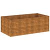 vidaXL Lit sur&eacute;lev&eacute; de jardin 196x100x69 cm acier corten