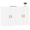 vidaXL Armoires murales 2 pcs blanc bois d'ingénierie