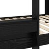 vidaXL Lit Superpos&eacute; pour Enfants avec matelas Ch&ecirc;ne noir 90 x 200 cm