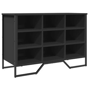vidaXL Armoire &agrave; chaussures noir 90x38x61,5 cm bois d'ing&eacute;nierie