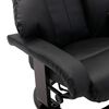 vidaXL Fauteuil TV avec repose-pied Noir Similicuir
