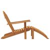 vidaXL Chaises de jardin Adirondack repose-pieds lot de 2 teck solide
