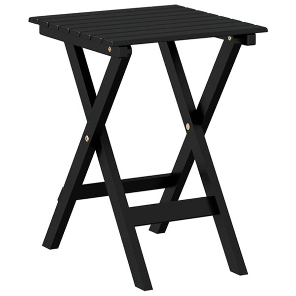 vidaXL Table d&rsquo;appoint pliable noir bois de peuplier massif