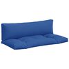 vidaXL Coussins de palette lot de 2 bleu royal tissu