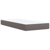 vidaXL Sommier &agrave; lattes de lit avec matelas Gris 80x200 cm Similicuir