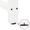 vidaXL Pieds de table de bar Blanc 2 pi&egrave;ces 50 x (110-111) cm Acier