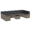 vidaXL Ensemble de canap&eacute; de jardin 11 pcs Noir polyrotin