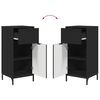 vidaXL Ensemble de mobilier de salle de bain avec tiroir 2 pcs Noir
