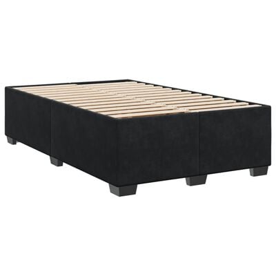 vidaXL Sommier à lattes de lit avec matelas noir 120x190 cm velours