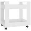 vidaXL Chariot de bureau Blanc 60x45x60 cm Bois d'ing&eacute;nierie