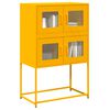 vidaXL Buffet haut jaune moutarde 68x39x107 cm acier