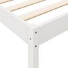 vidaXL Lit biblioth&egrave;que sans matelas blanc 200x200 cm bois pin massif