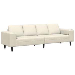 vidaXL Canap&eacute; de salon Cr&egrave;me 250 x 77 x 76 cm