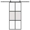 vidaXL Porte coulissante avec kit de quincaillerie noir 90x205 cm