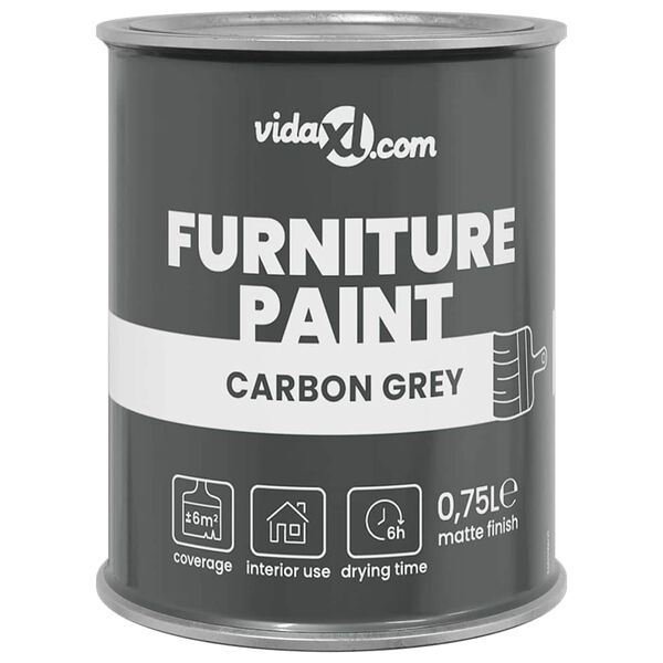 vidaXL Peinture pour meubles Gris 10 x 10 x 12 cm Impression murale