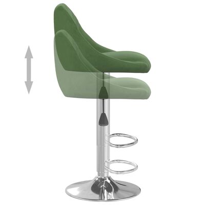 vidaXL Tabourets de bar lot de 2 vert foncé velours