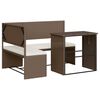 vidaXL Canap&eacute; de jardin avec table et coussins en forme de L marron