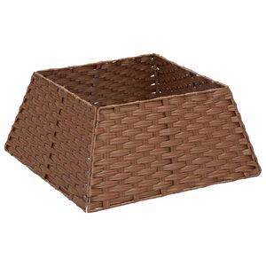 vidaXL Collier de sapin de No&euml;l Carr&eacute; Marron Clair 50 x 50 x 25 cm