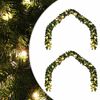 vidaXL Guirlande de Noël avec 600 LED 2 pcs Vert PVC
