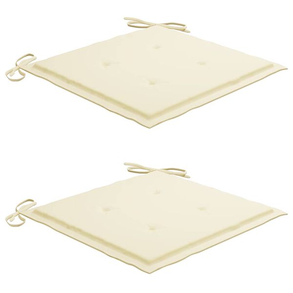 vidaXL Chaises pliables d'ext&eacute;rieur lot de 2 et coussins Bois d'acacia