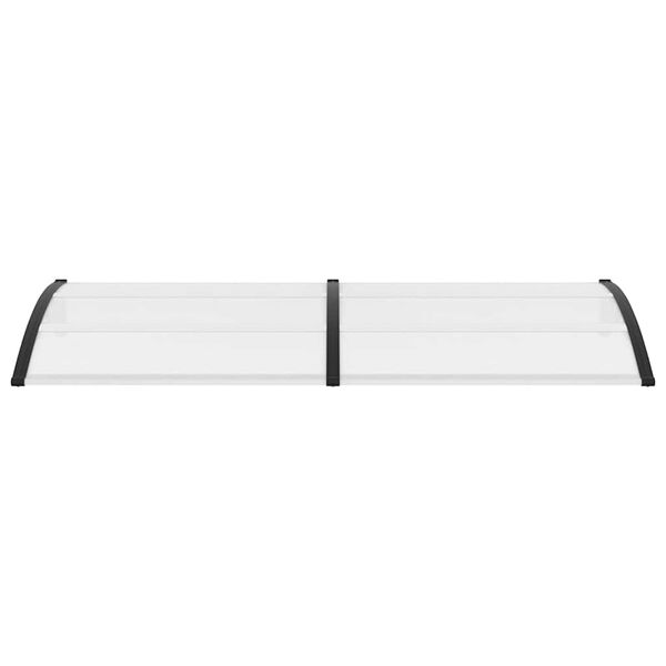 vidaXL Auvent de porte Noir et transparent 240x75 cm PC