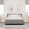 vidaXL Lit &agrave; ressorts avec matelas Taupe 200 x 160 cm Polyester