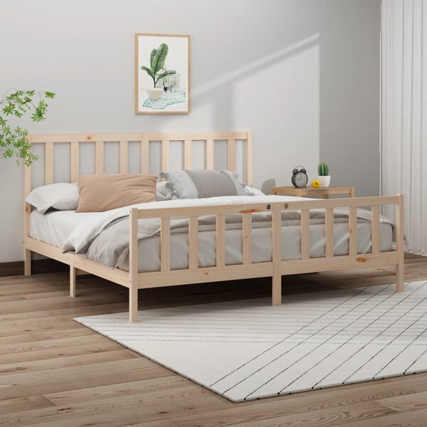 vidaXL Cadre de lit sans matelas 180x200 cm bois massif de pin