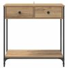 vidaXL Table console avec tiroir Chêne artisanal 75 x 34,5 x 75 cm