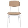 vidaXL Chaises à manger coussins 2 pcs blanc bois massif caoutchouc