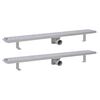 vidaXL Drain de douche lin&eacute;aire 2 pcs 930 x 140 mm Acier inoxydable