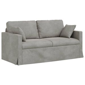 vidaXL Canap&eacute; Gris clair 158 x 78 x 80 cm Velours