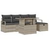 vidaXL Ensemble de canap&eacute; de jardin 6 pc Gris clair polyrotin